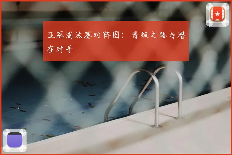 亚冠淘汰赛对阵图:晋级之路与潜在对手