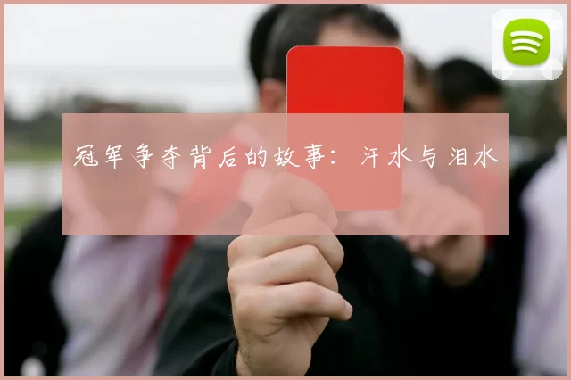 冠军争夺背后的故事：汗水与泪水